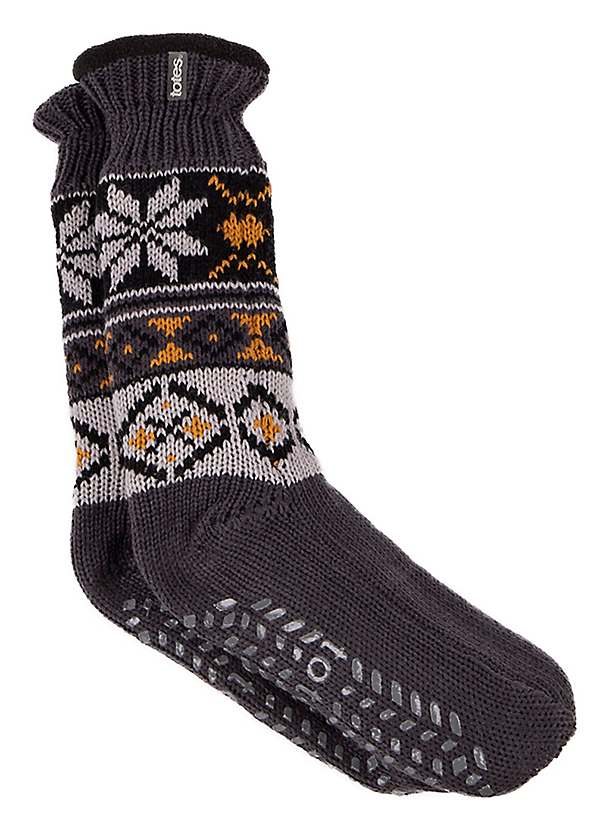 Mens fleece slipper socks hot sale