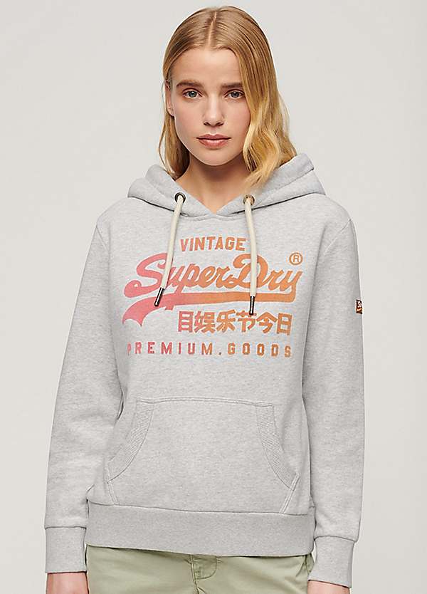 Tonal Vl Graphic Hoodie by Superdry Look Again