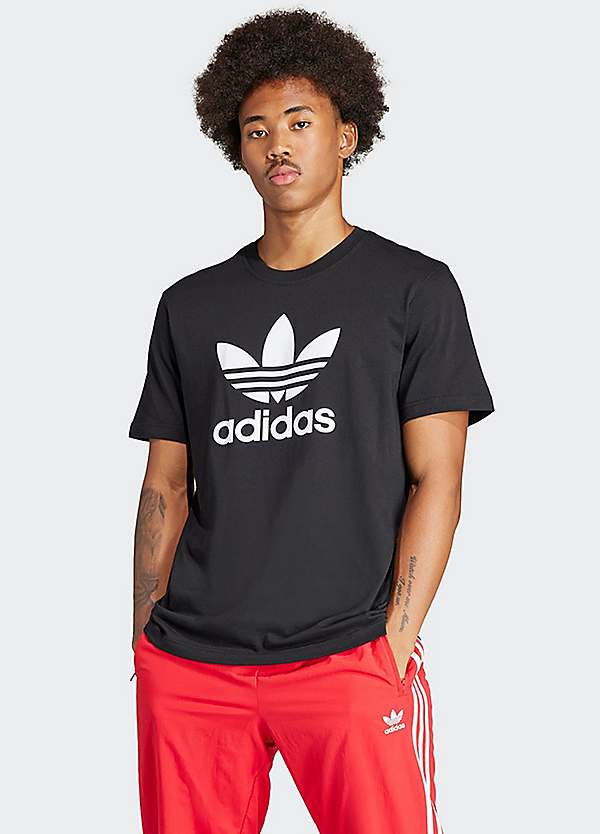 Trefoil Logo Print T Shirt by adidas Originals Look Again