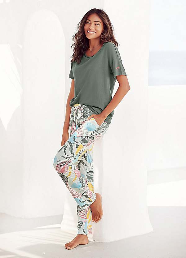 Tropical print pyjamas sale