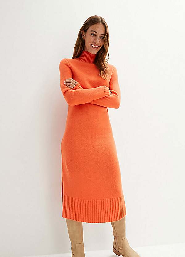 Turtleneck midi hot sale sweater dress