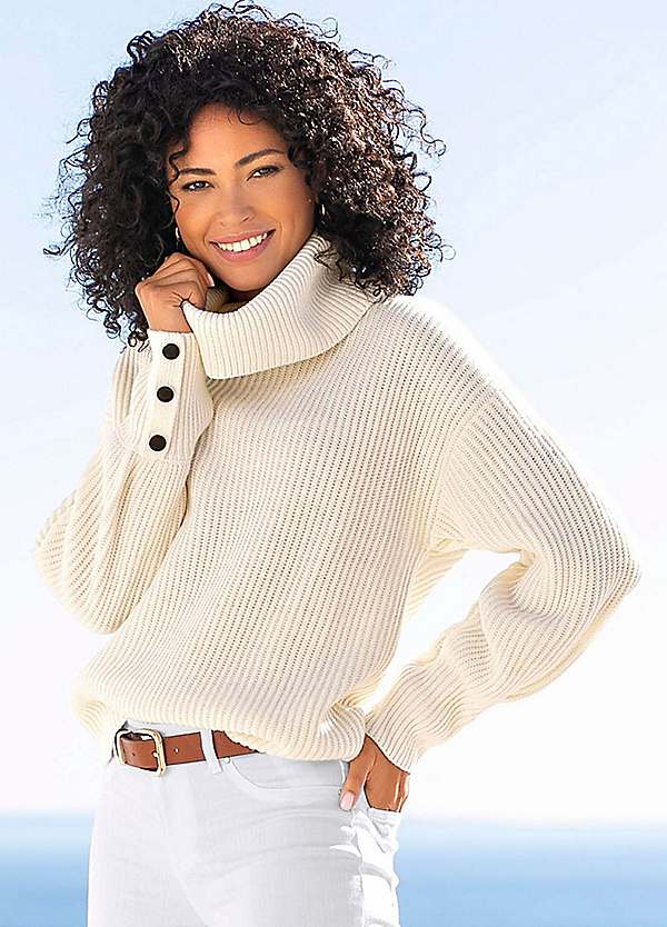 LASCANA High Neck Chunky Knitted Jumper