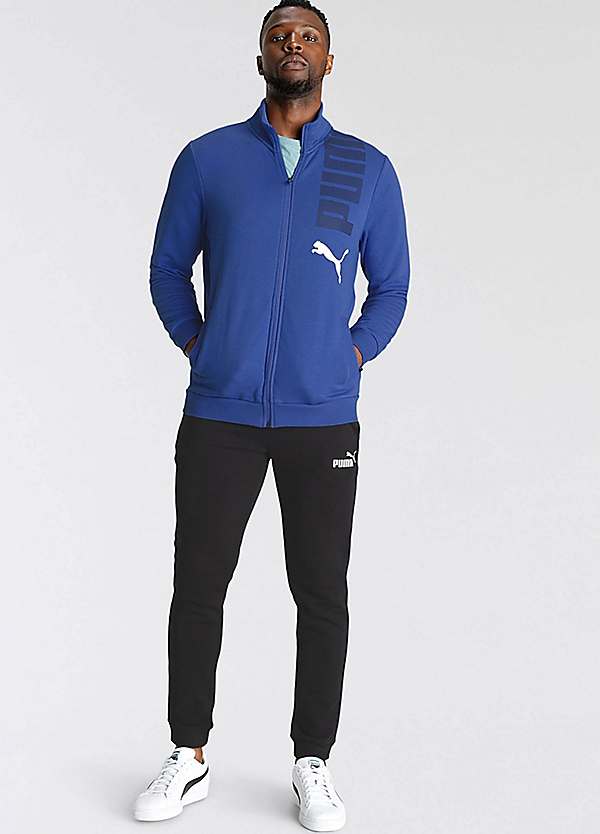 Blue puma clearance tracksuit