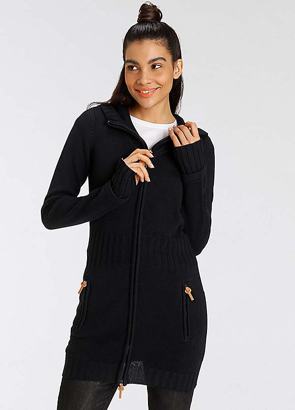 Two way sale zip cardigan