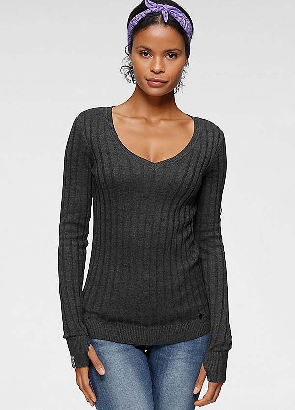 Wide v neck on sale jumper