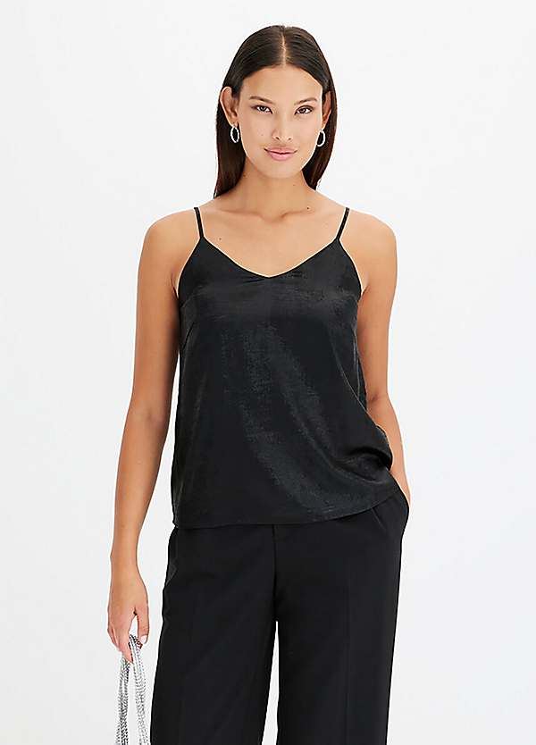 bonprix V Neck Metallic Cami Top by bonprix