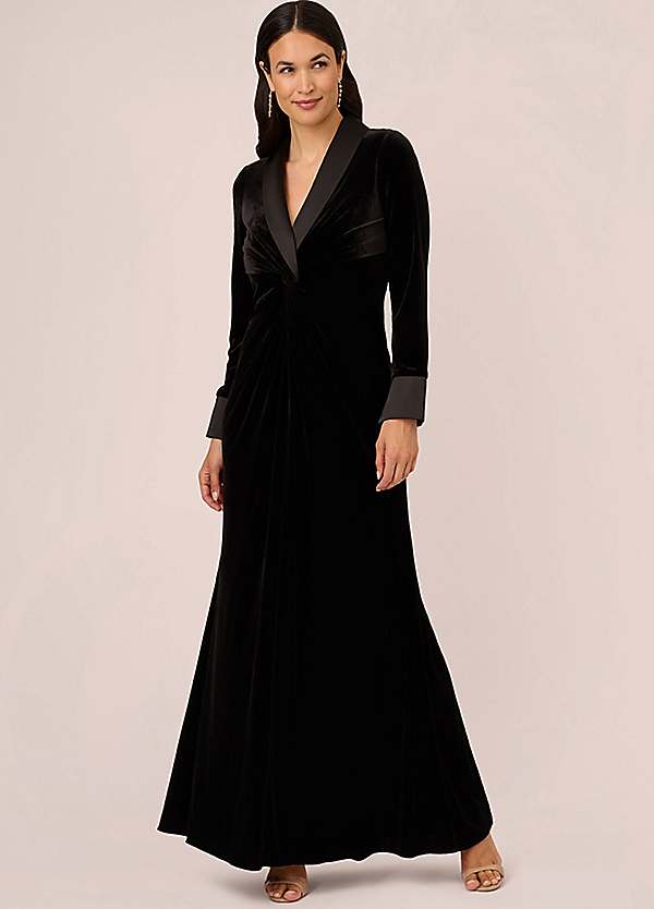 Velvet Tuxedo Gown by Adrianna Papell Look Again