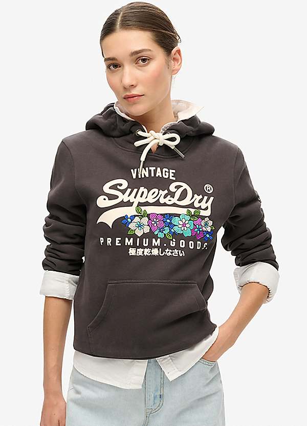 Superdry hoodie vintage logo on sale