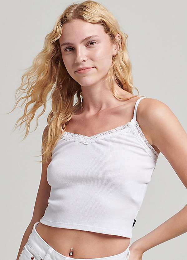 Finely ribbed cropped cami, Icône