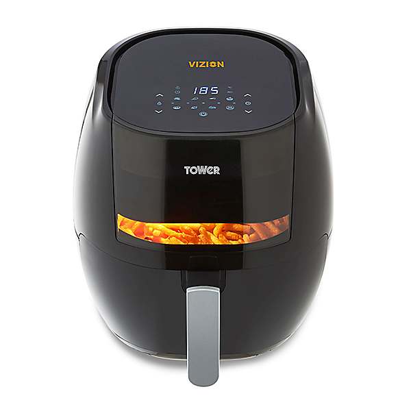 Vortx Vizion Digital 7L Air Fryer with Rapid Air Circulation T17072 - Black  by Tower