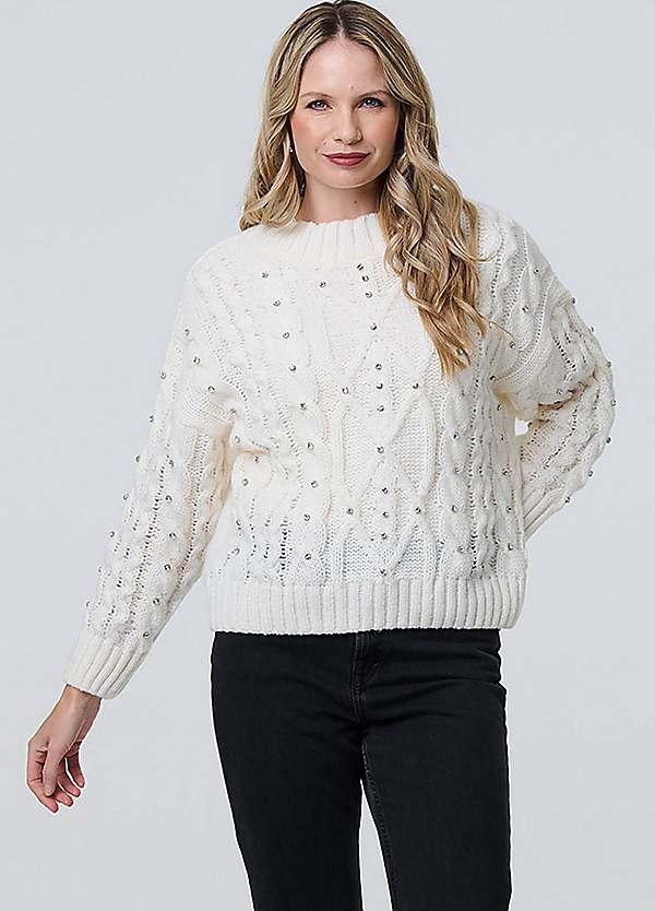 Knitted Jumper Next Sparkle Jumper Black Sequin Knit Jumper – AX Paris