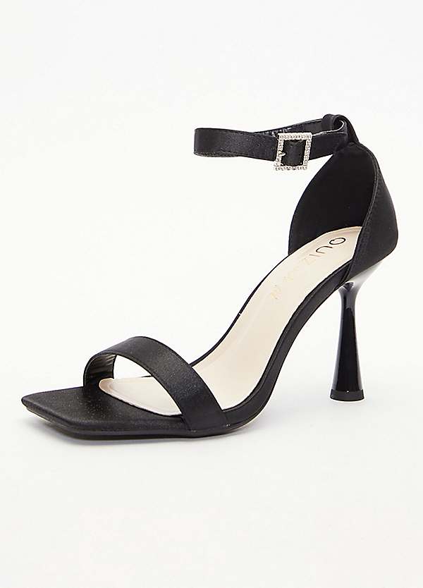 Flare Heeled Sandals Wide