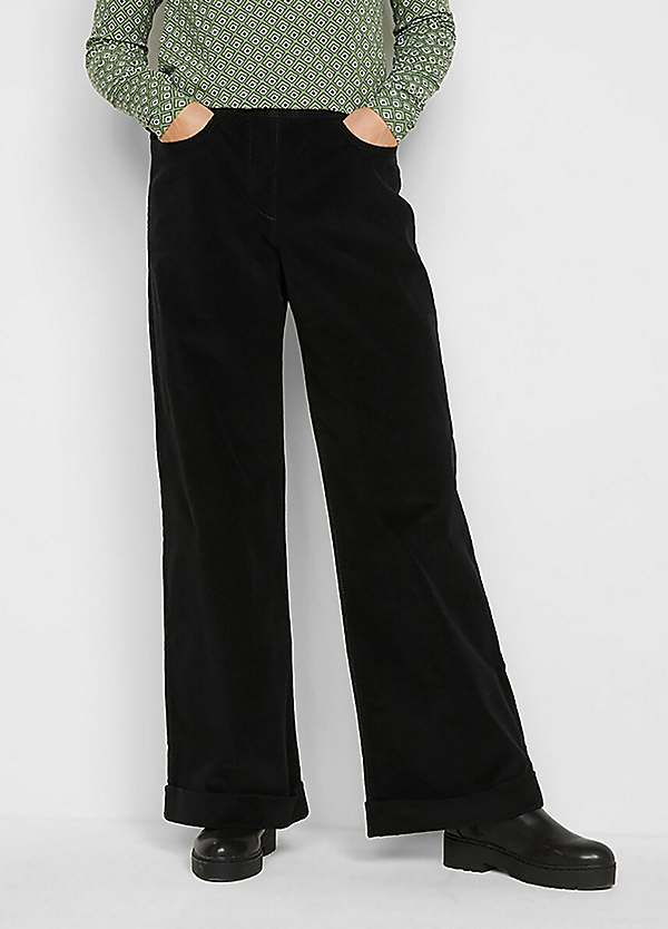 Wide Leg Cord Trousers by bonprix | Look Again