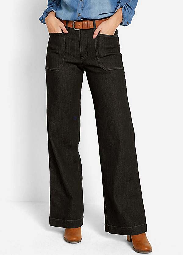 High Rise Wide Leg Nora Jeans by Mango