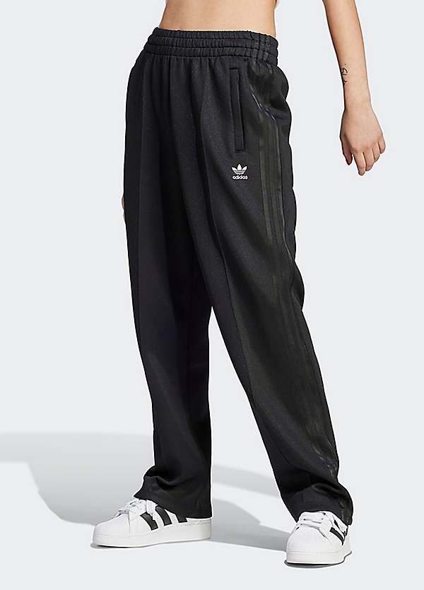 Adidas track pants wide hot sale leg