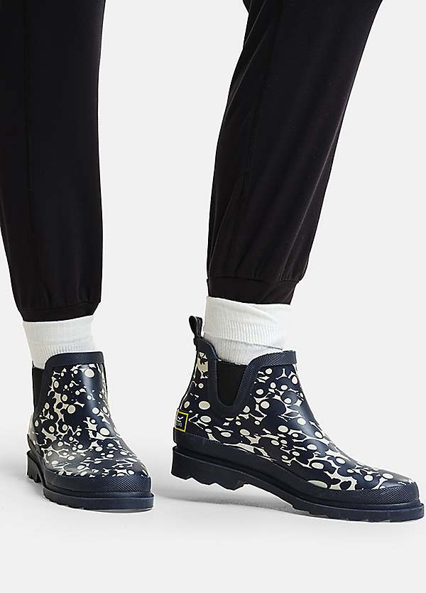 Women's Orla Berry Bubble Black Cosy Mid Wellies by Regatta Look