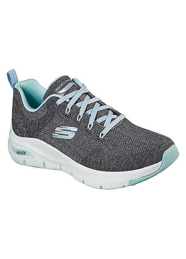 Skechers Grey Arch Fit Mesh Trainers