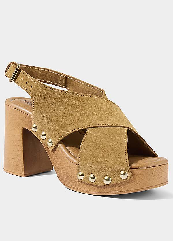 Wooden Heel Suede Shoes by Joe Browns Look Again