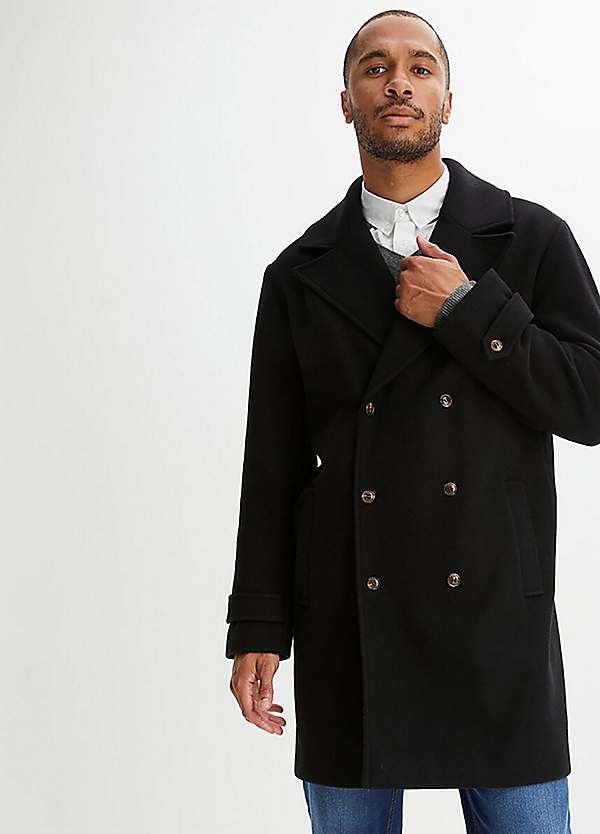 Single breasted wool hot sale coat mens