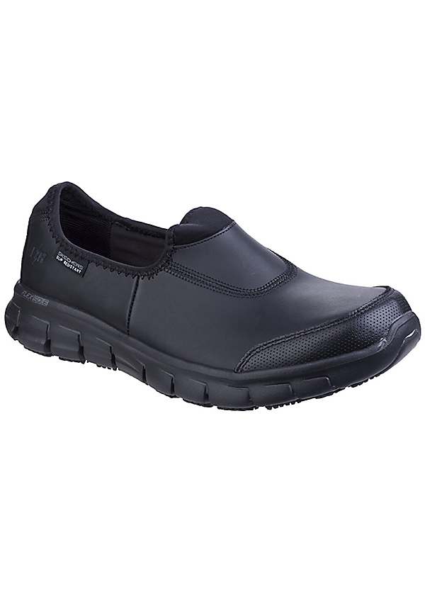 Work Ladies Black Slip Resistant Sure Track Trainers by Skechers Look Again