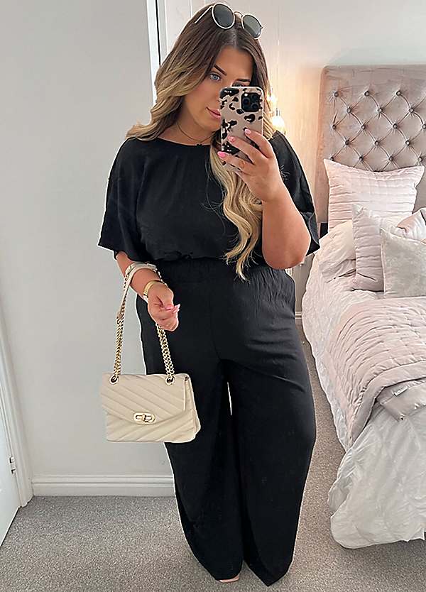 Gorgeous Wide Leg Jumpsuit In Black