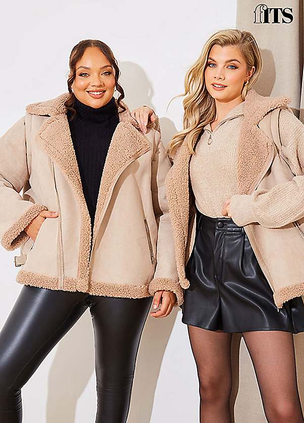 Aviator coat plus size online