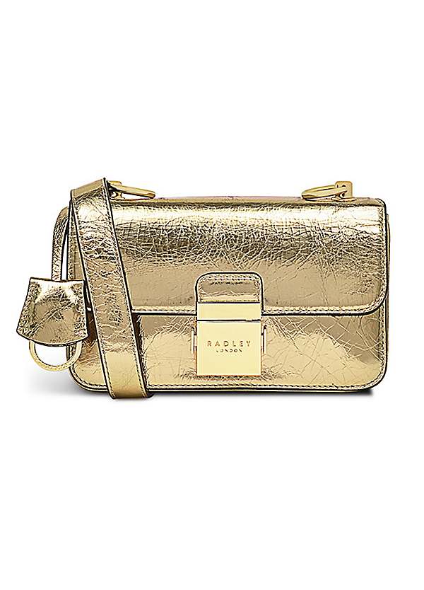 Yellow Hanley Close Metallic Mini Flapover Cross Body by Radley