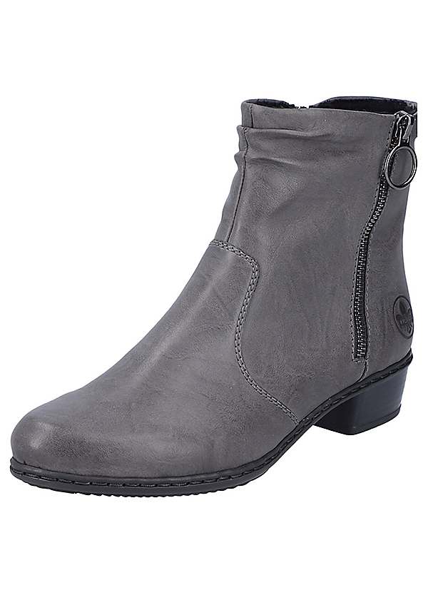 Rieker Ladies Boots Rieker Ankle Boots Grau Zip Ankle Boots By