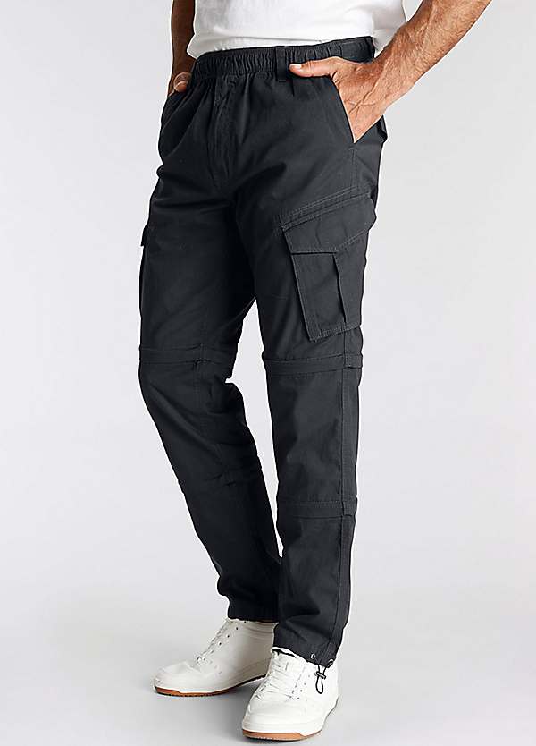 Mens wide leg cargo fashion pants