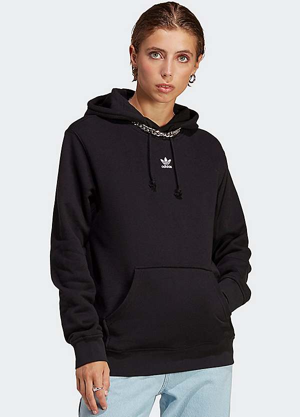 Adidas black hooded sweatshirt online